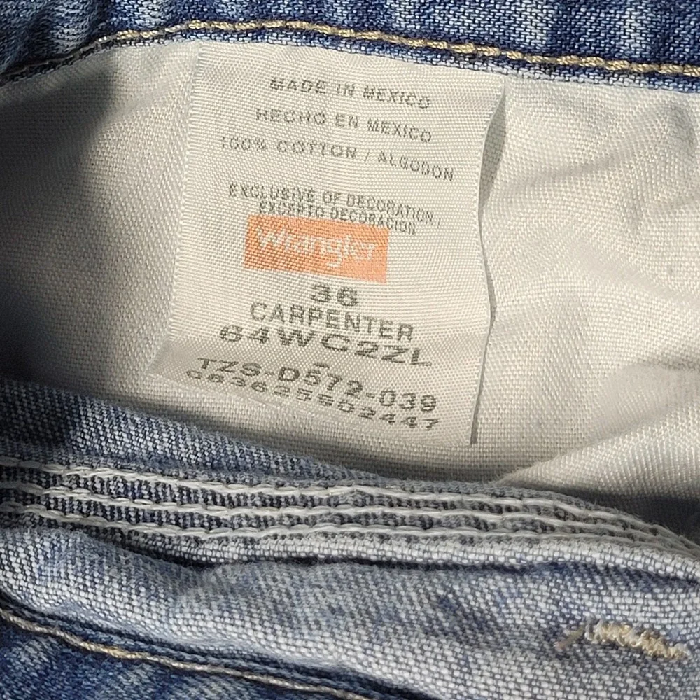 2 Pair Wrangler Carpenter Shorts‎ Denim Size 36 Men Blue Jean Shorts Work Wear